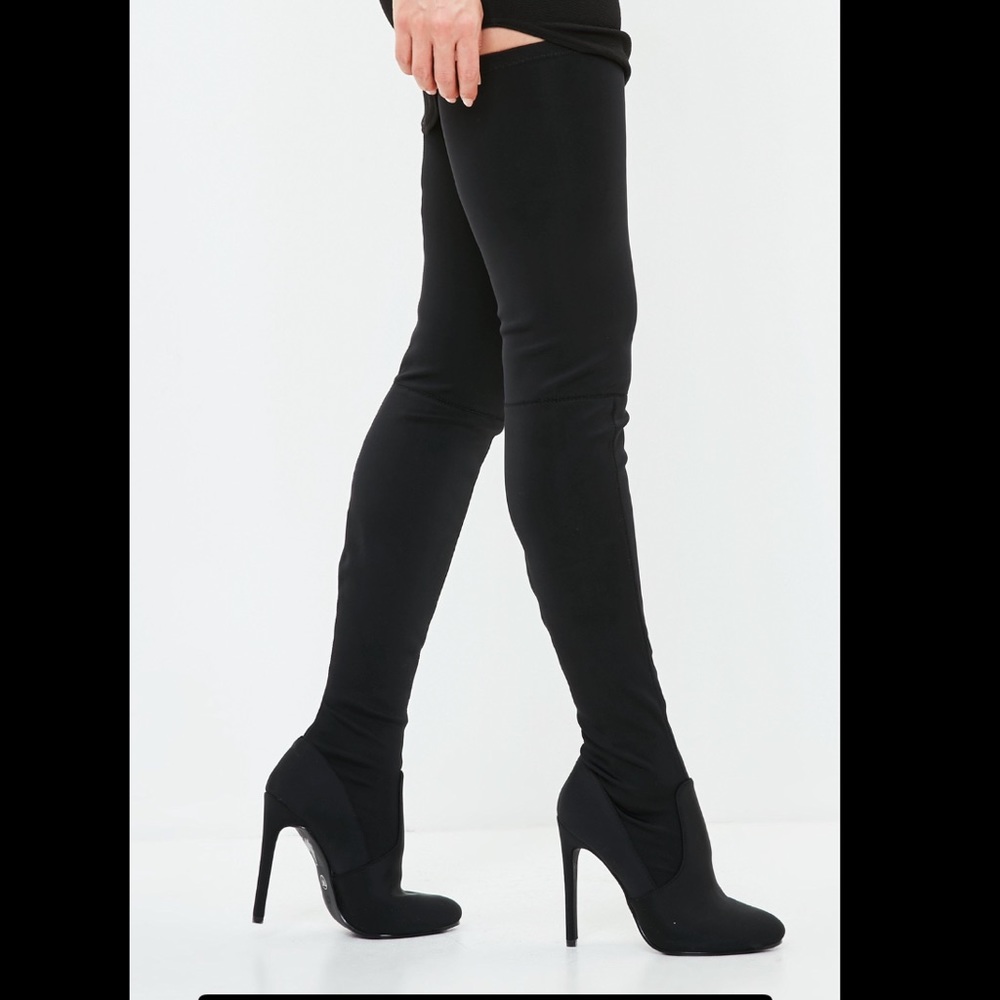 Thigh high Lycra boot